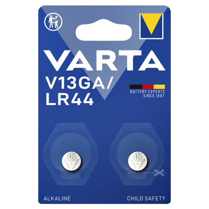 Batterij Varta knoopcel V13GA alkaline blister à 2stuk