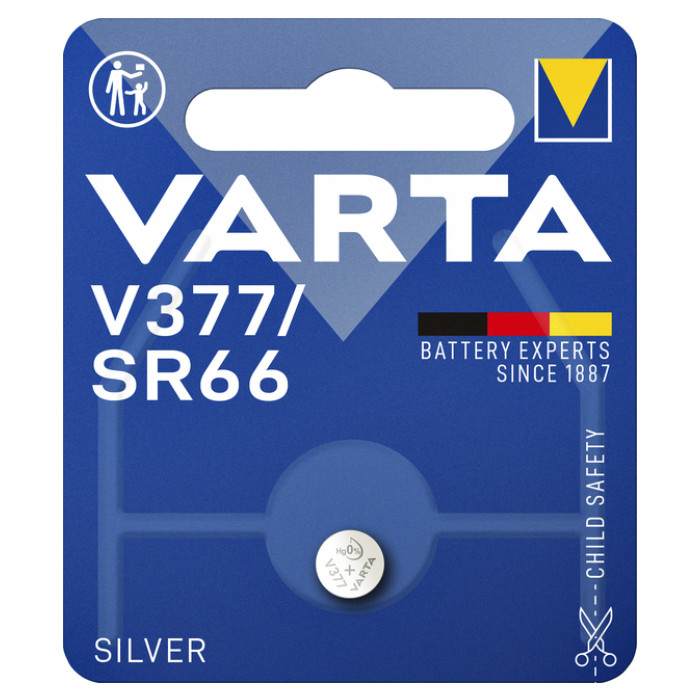Batterij Varta knoopcel V377 horloge blister à 1stuk