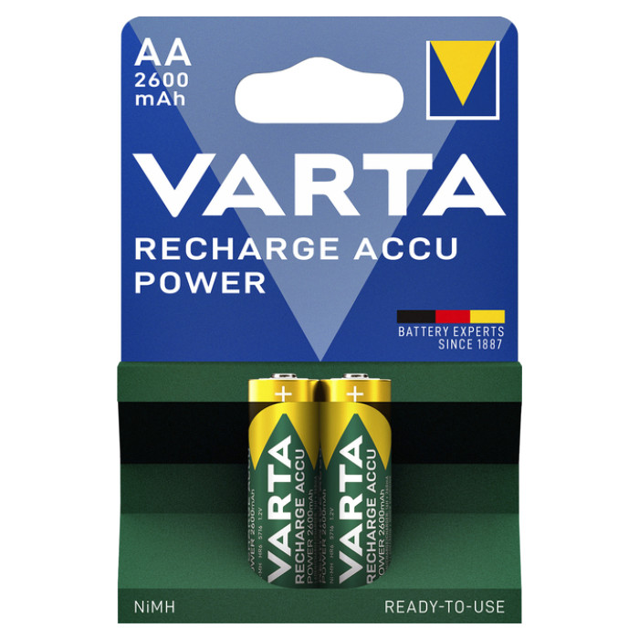 Batterij oplaadbaar Varta 2xAA 2600mAh ready2use