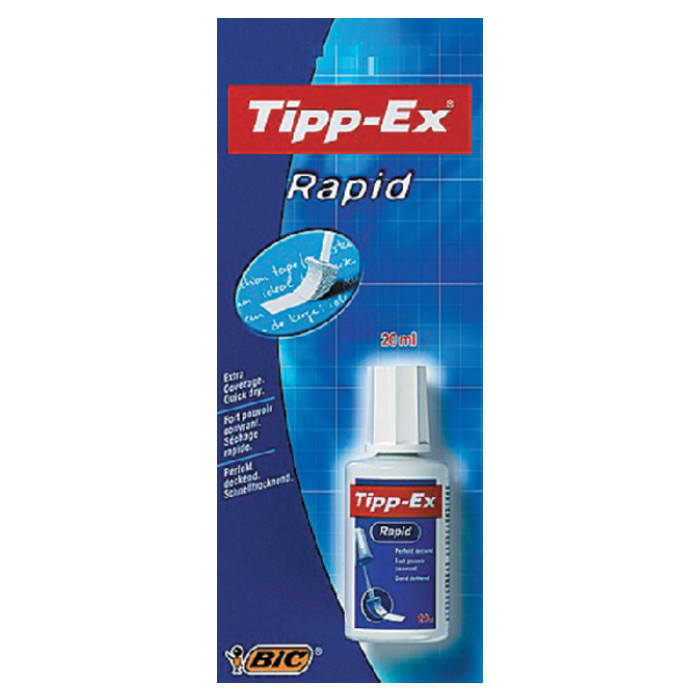 Correctievloeistof Tipp-ex Rapid 20ml blister à 1 stuk