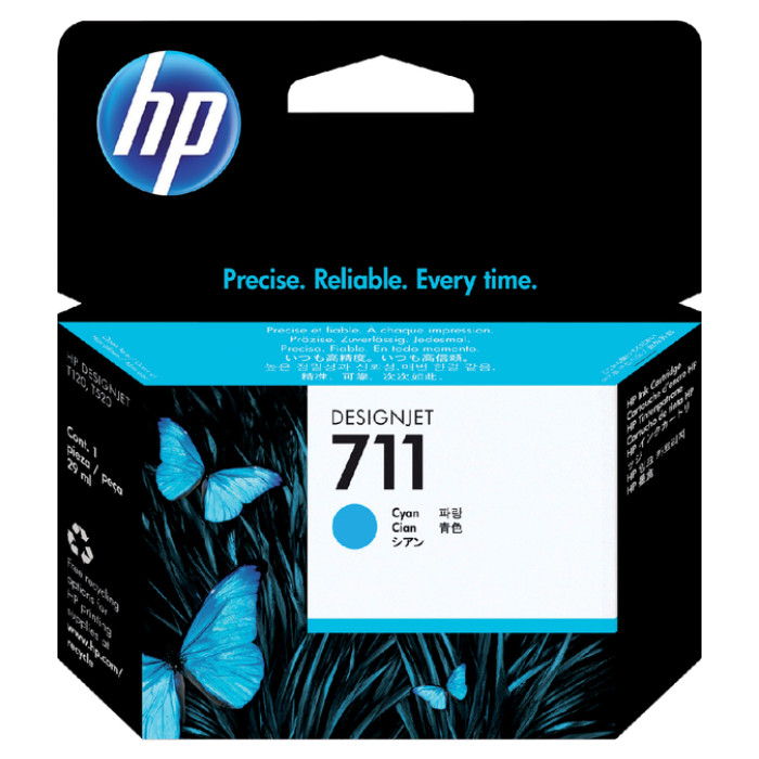 Inktcartridge HP CZ130A 711 blauw