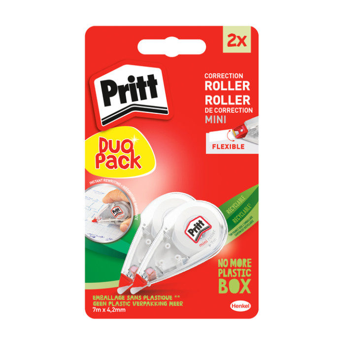Correctietape Pritt Mini Flex 4.2mmx7m blister à 2 stuks