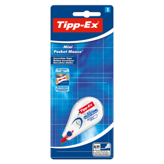 Correctietape Tipp-Ex mini pocket mouse 5mmx6m blister à 1 stuk