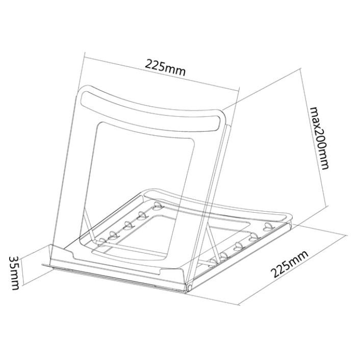Laptopstandaard Neomounts NSLS075 zwart
