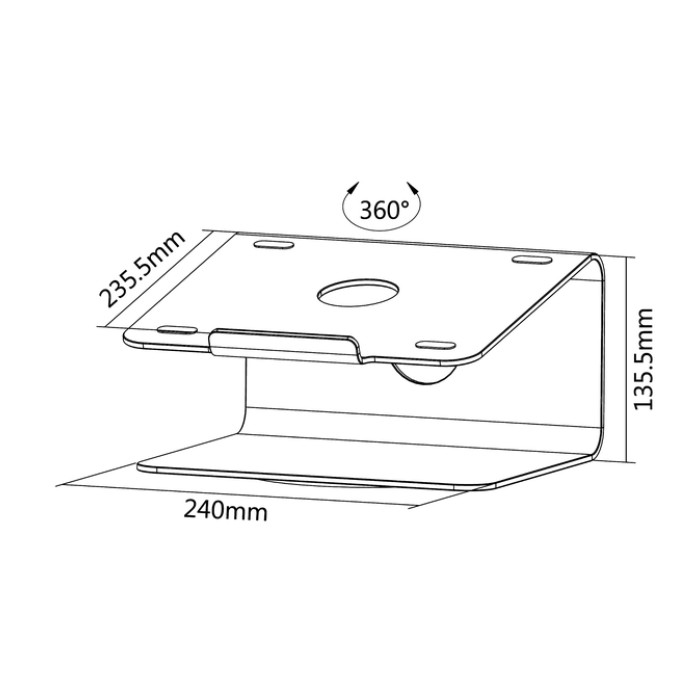 Laptopstandaard Neomounts NSLS050 zilver