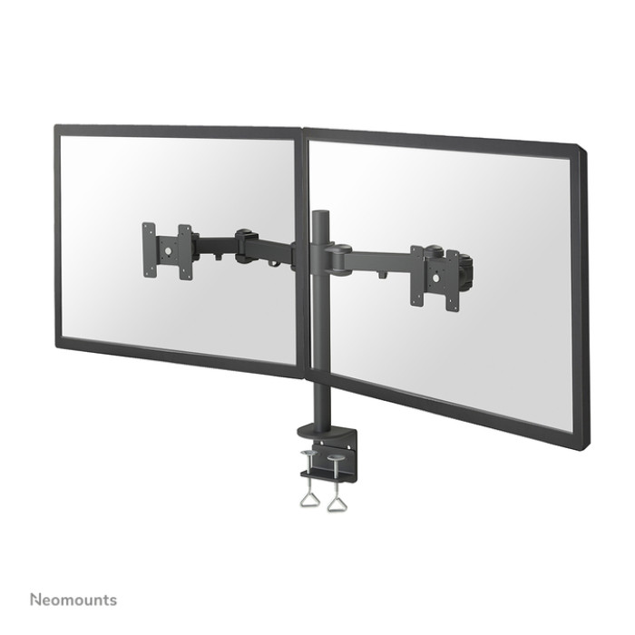 Monitorarm Neomounts D960D 2x10-27" met klem zwart