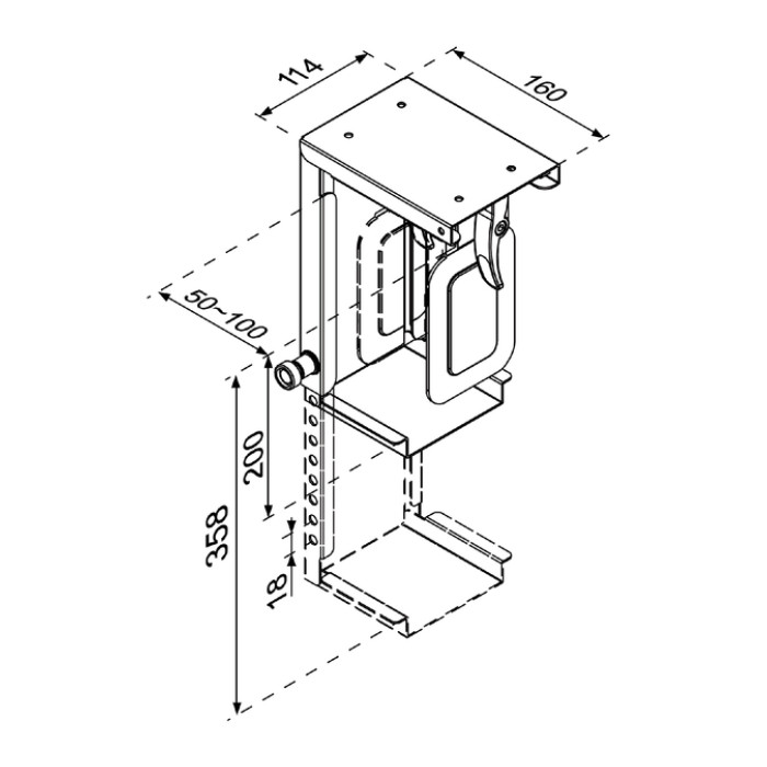 CPU houder Neomounts D075 10kg zwart