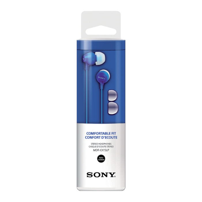 Oortelefoon Sony EX15LP basic blauw