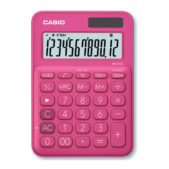 Rekenmachine Casio MS-20UC rood