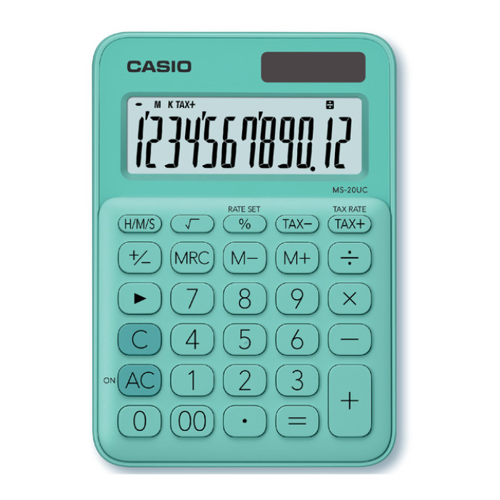 Rekenmachine Casio MS-20UC groen