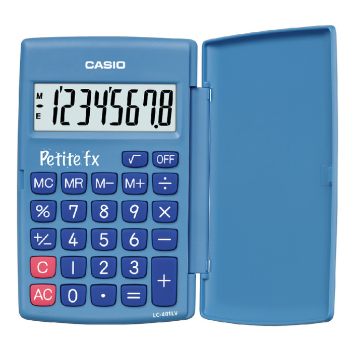 Rekenmachine Casio basisschool blauw