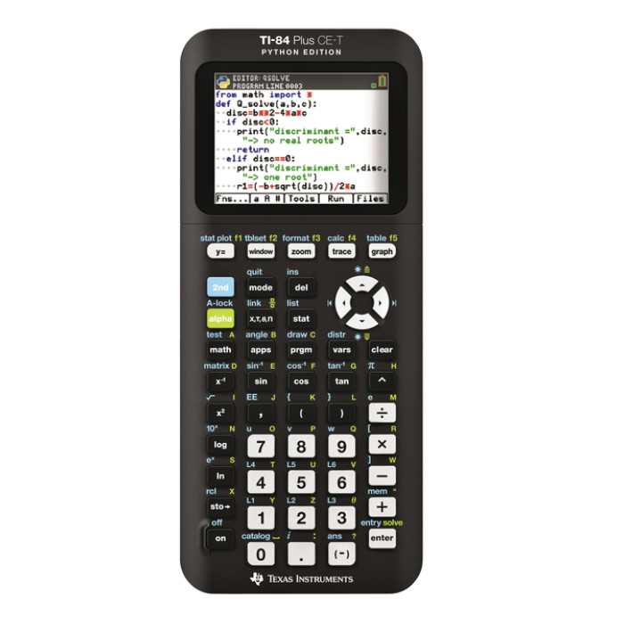 Rekenmachine TI-84 Plus CE-T Python Edition