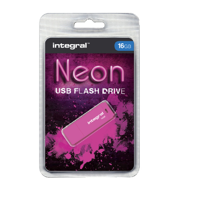 USB-stick 2.0 Integral 16Gb neon roze
