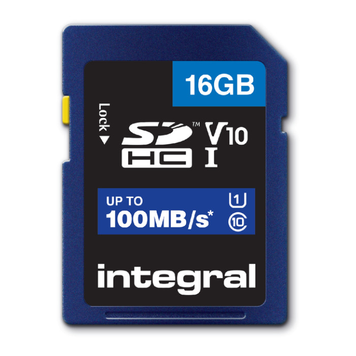 Geheugenkaart Integral SDHC V10 16GB