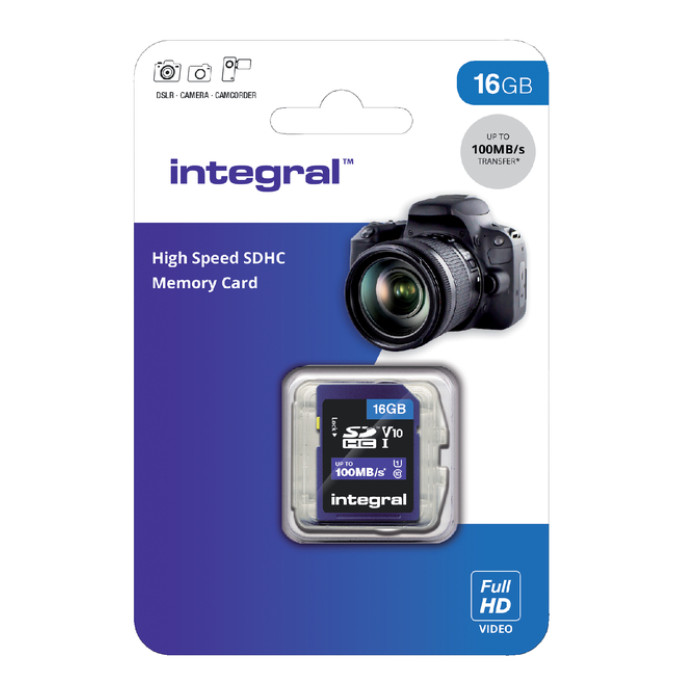 Geheugenkaart Integral SDHC V10 16GB