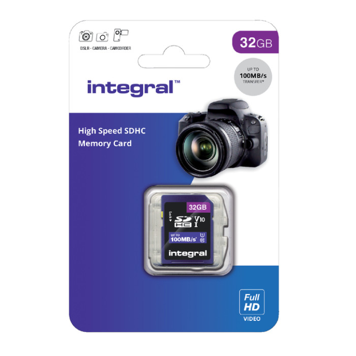 Geheugenkaart Integral SDHC V10 32GB