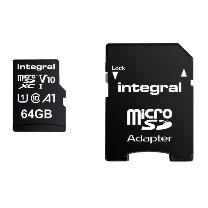 Geheugenkaart Integral microSDXC V10 64GB