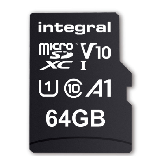 Geheugenkaart Integral microSDXC V10 64GB
