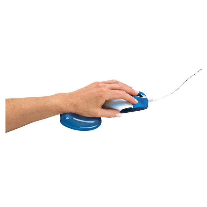 Polssteun voor muis Fellowes Crystals gel transparant blauw