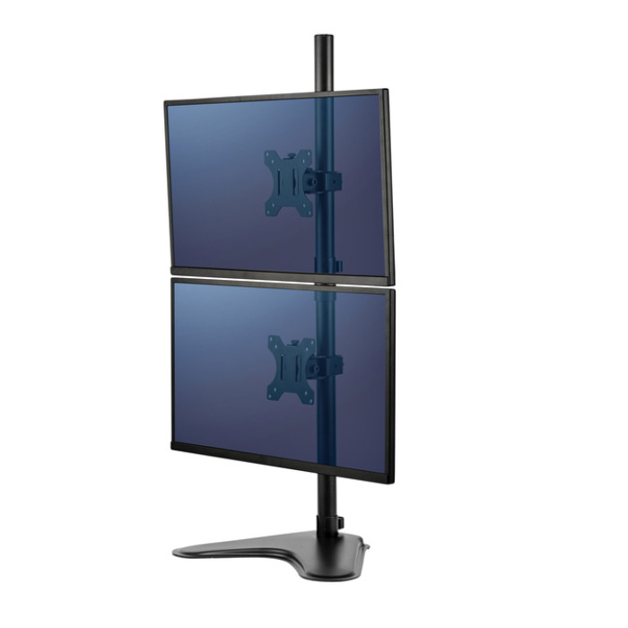 Monitorarm Fellowes Seasa dubbel verticaal vrijstaand zwart