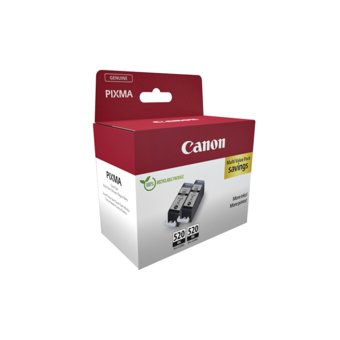 Inktcartridge Canon PGI-520 zwart 2x