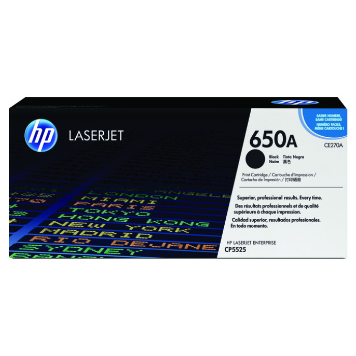 Tonercartridge HP CE270A 650A zwart