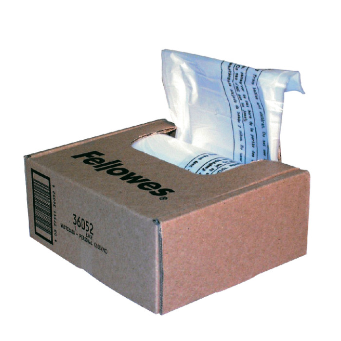 Papiervernietigerzak Fellowes 28 liter 100 stuks
