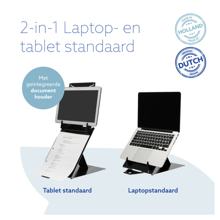 Laptopstandaard R-Go Riser DUO