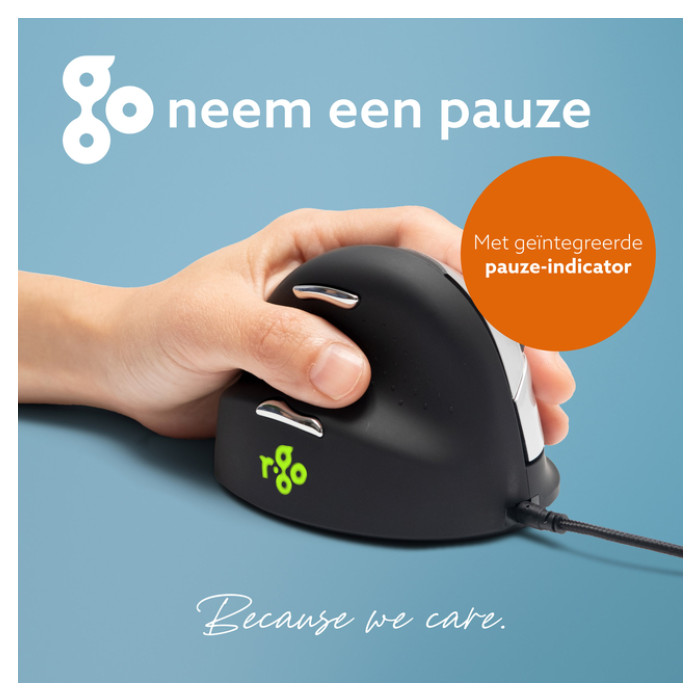 Muis R-Go Ergonomisch HE Break Draad Links M