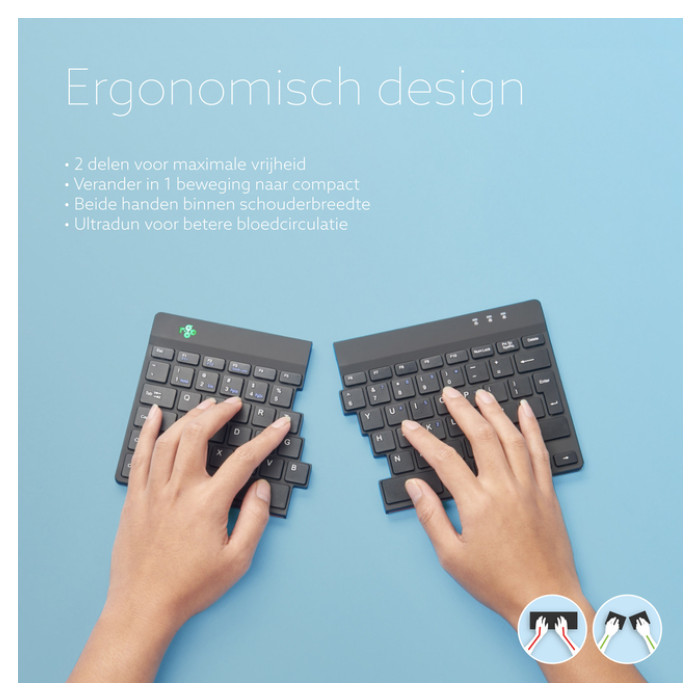 Toetsenbord R-Go Ergonomisch Split Break AZERTY