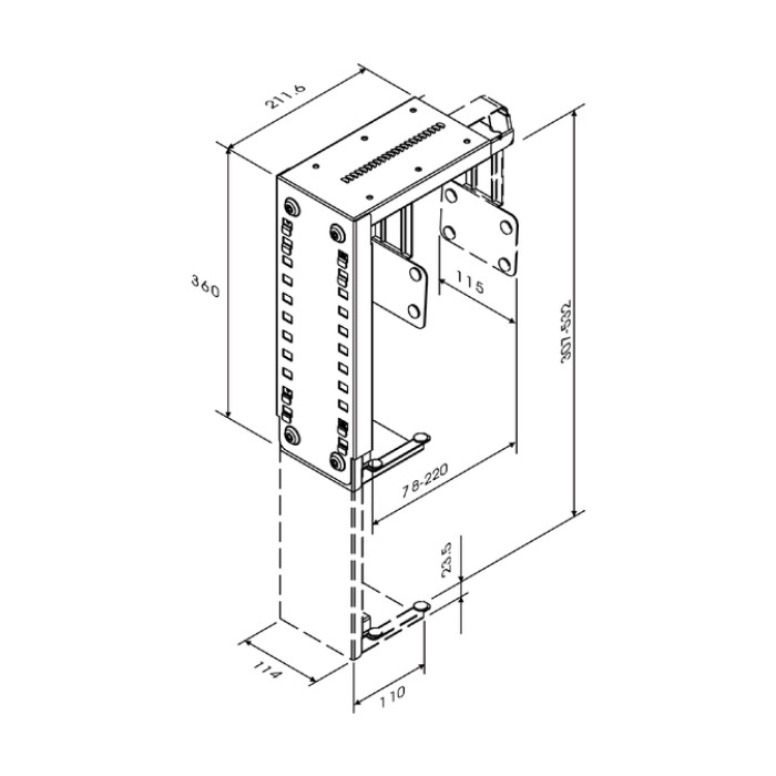 CPU houder Neomounts D100 30kg zwart