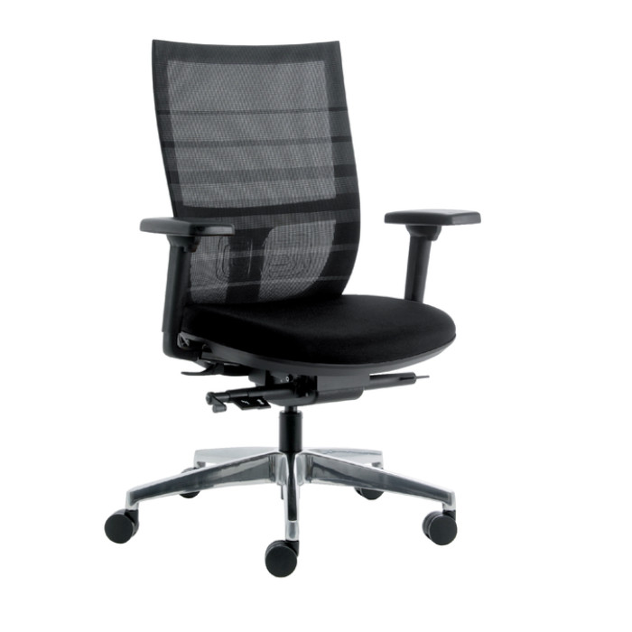 Bureaustoel Euroseats Curve Deluxe zwart