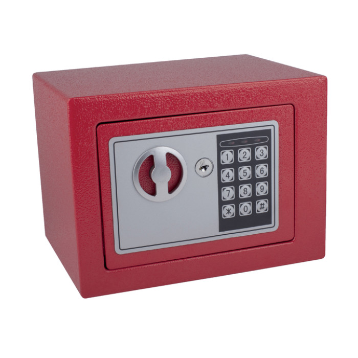 Kluis Pavo mini elektronisch 230x170x170mm rood