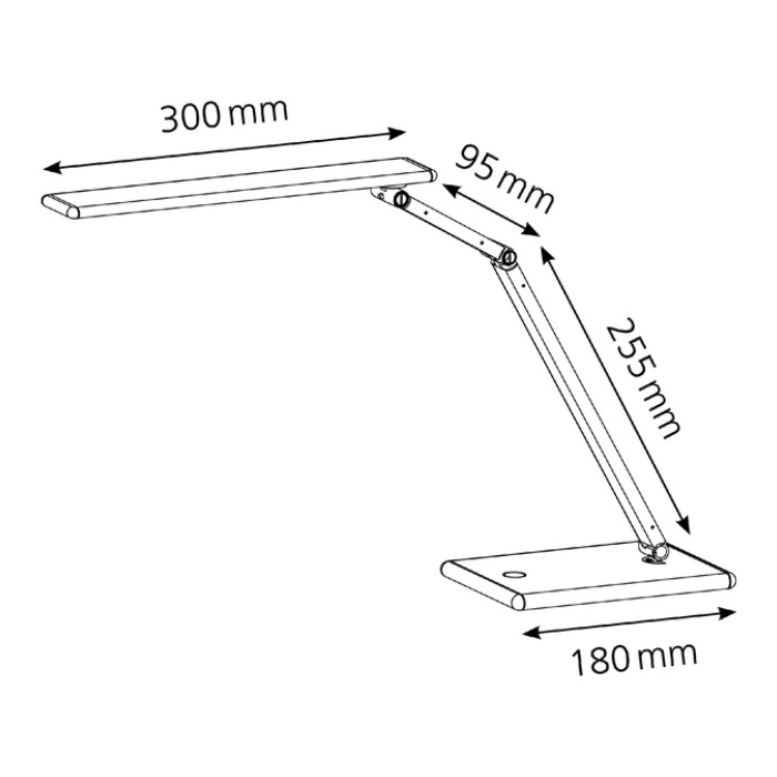 Bureaulamp Hansa led Slim zilvergrijs