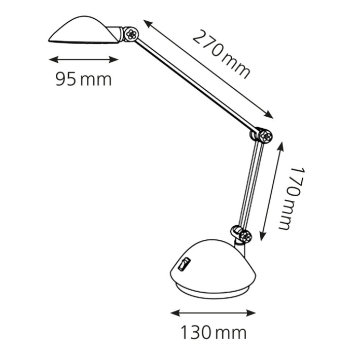 Bureaulamp Hansa led Space zwart