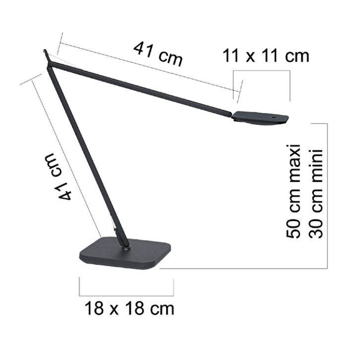 Bureaulamp Unilux Magic led zwart