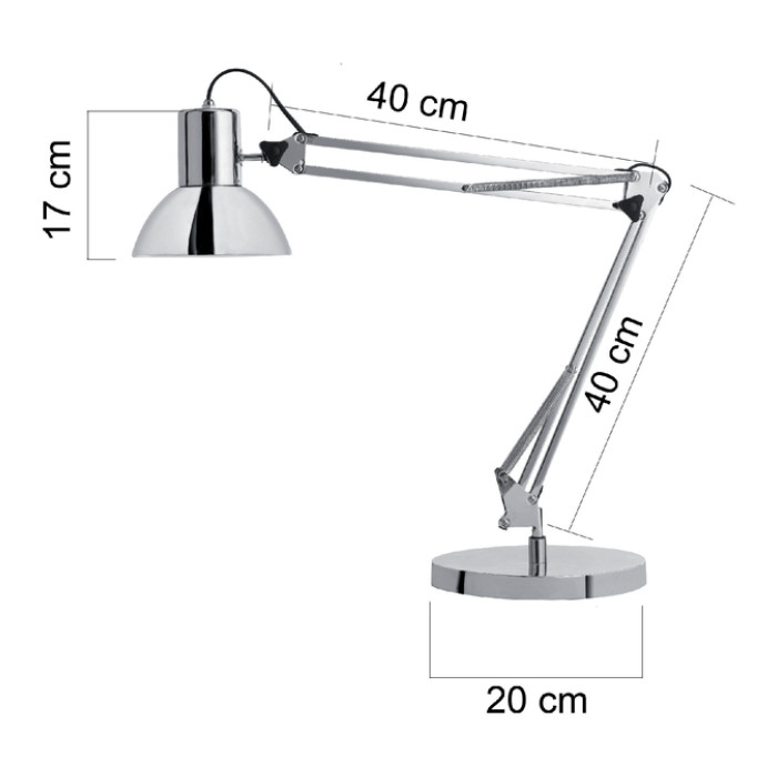 Bureaulamp Unilux Success led chroom