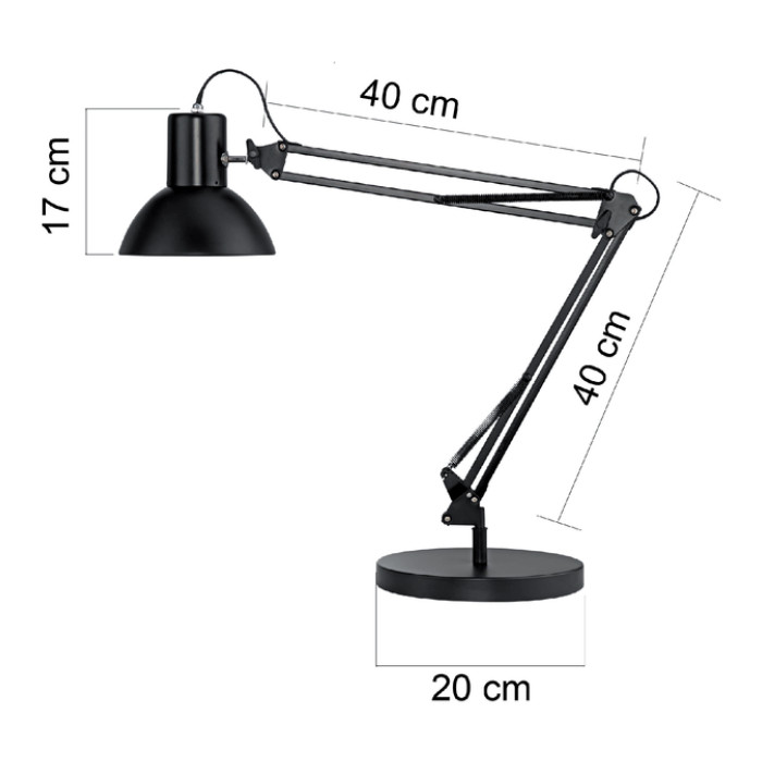 Bureaulamp Unilux Success 66 led tafelklem zwart