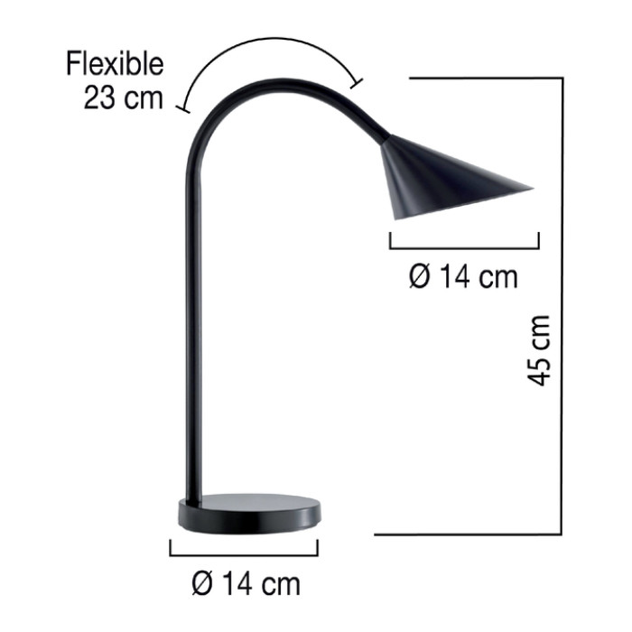 Bureaulamp Unilux Sol led zwart