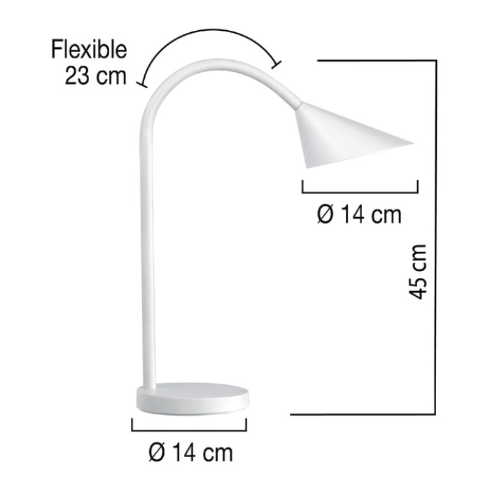 Bureaulamp Unilux Sol led wit