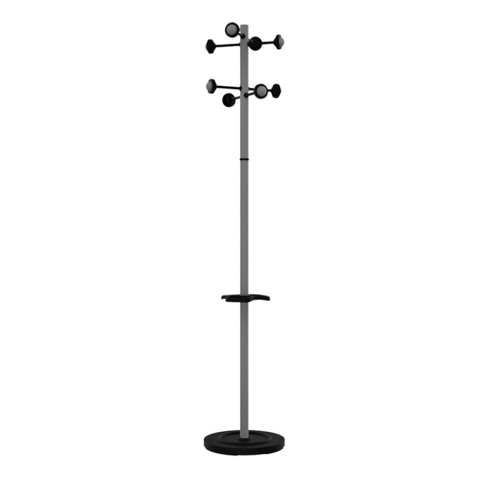 Kapstok Unilux Accueil staand metallic grijs