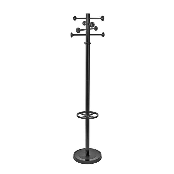 Kapstok MAUL Grando staand 175cm 16 haken zwart RAL9004