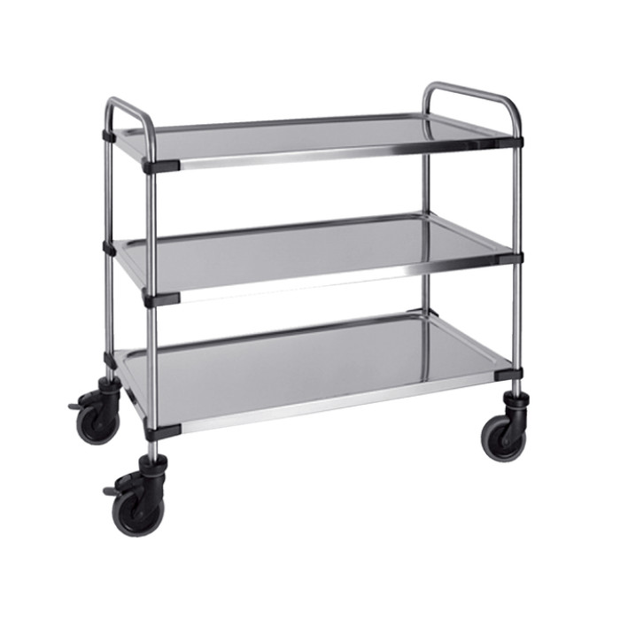 Serveerwagen met 3 plateaus 870x570x950mm