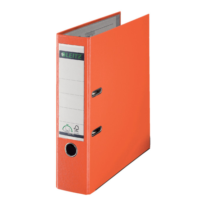 Ordner Leitz 1010 180° 80mm PP A4 oranje