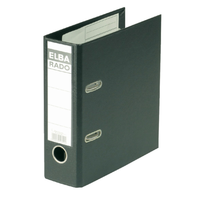 Ordner Elba Rado Plast A5 staand 75mm pvc zwart