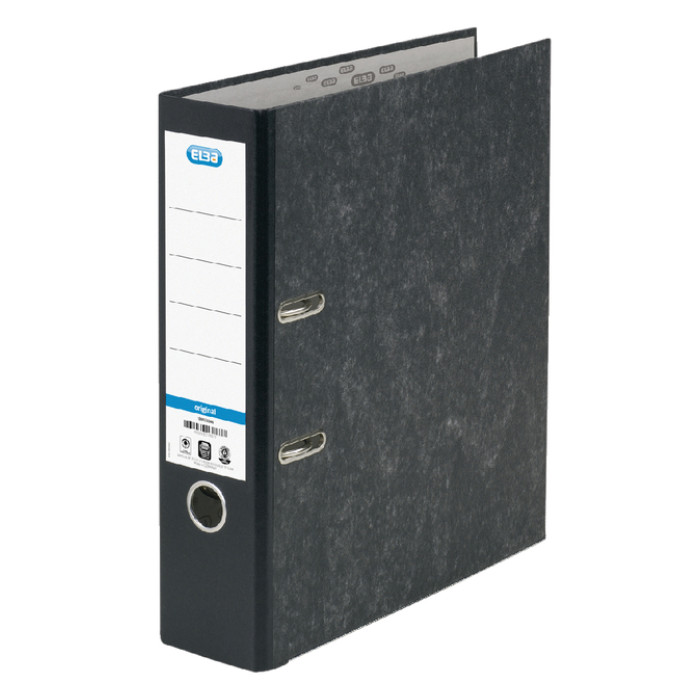 Ordner Elba Smart Original A4 80mm karton zwart gewolkt
