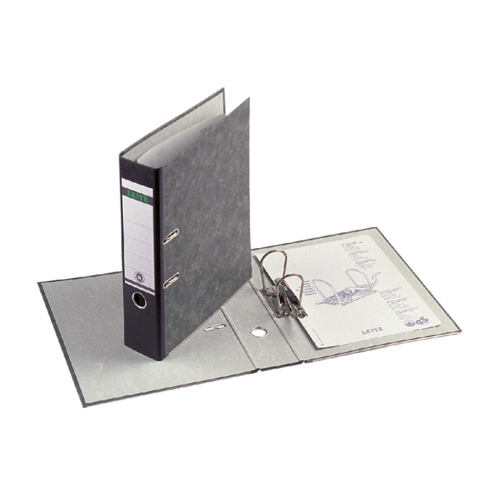 Ordner Leitz 1082 180° 80mm karton folio zwart