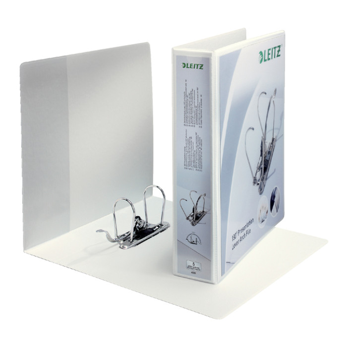 Ordner Leitz 4226 panorama 180° 75mm PP A4 maxi 3tas wit