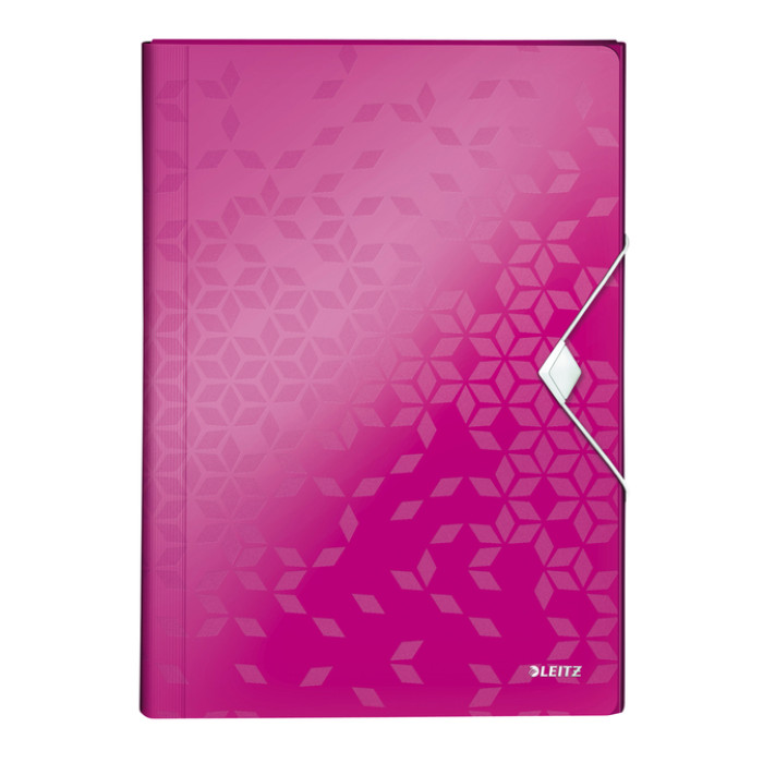 Projectmap Leitz WOW voor A4 6 vaks PP roze