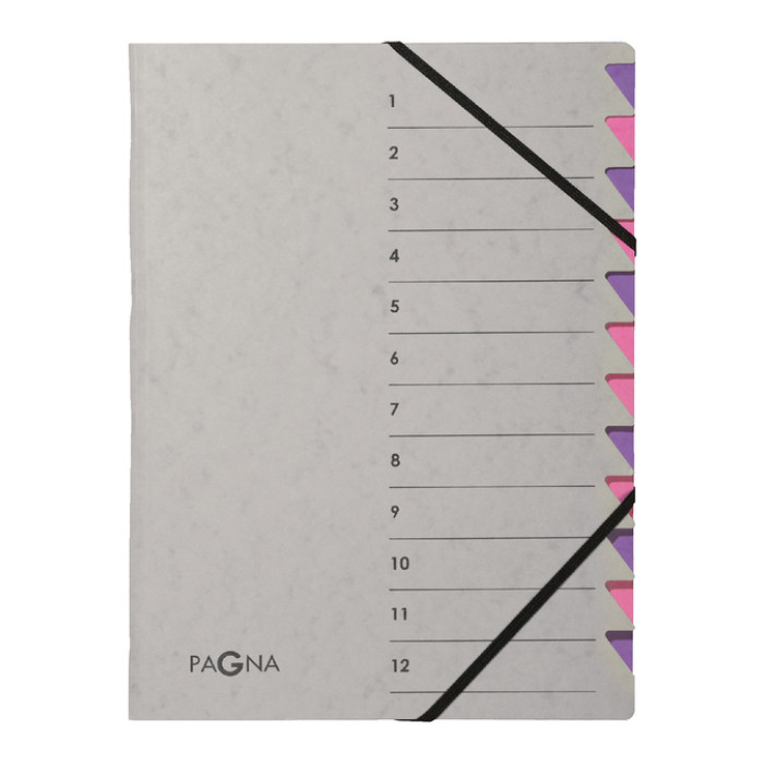 Sorteermap Pagna Easy A4 12 tabs paars/lila